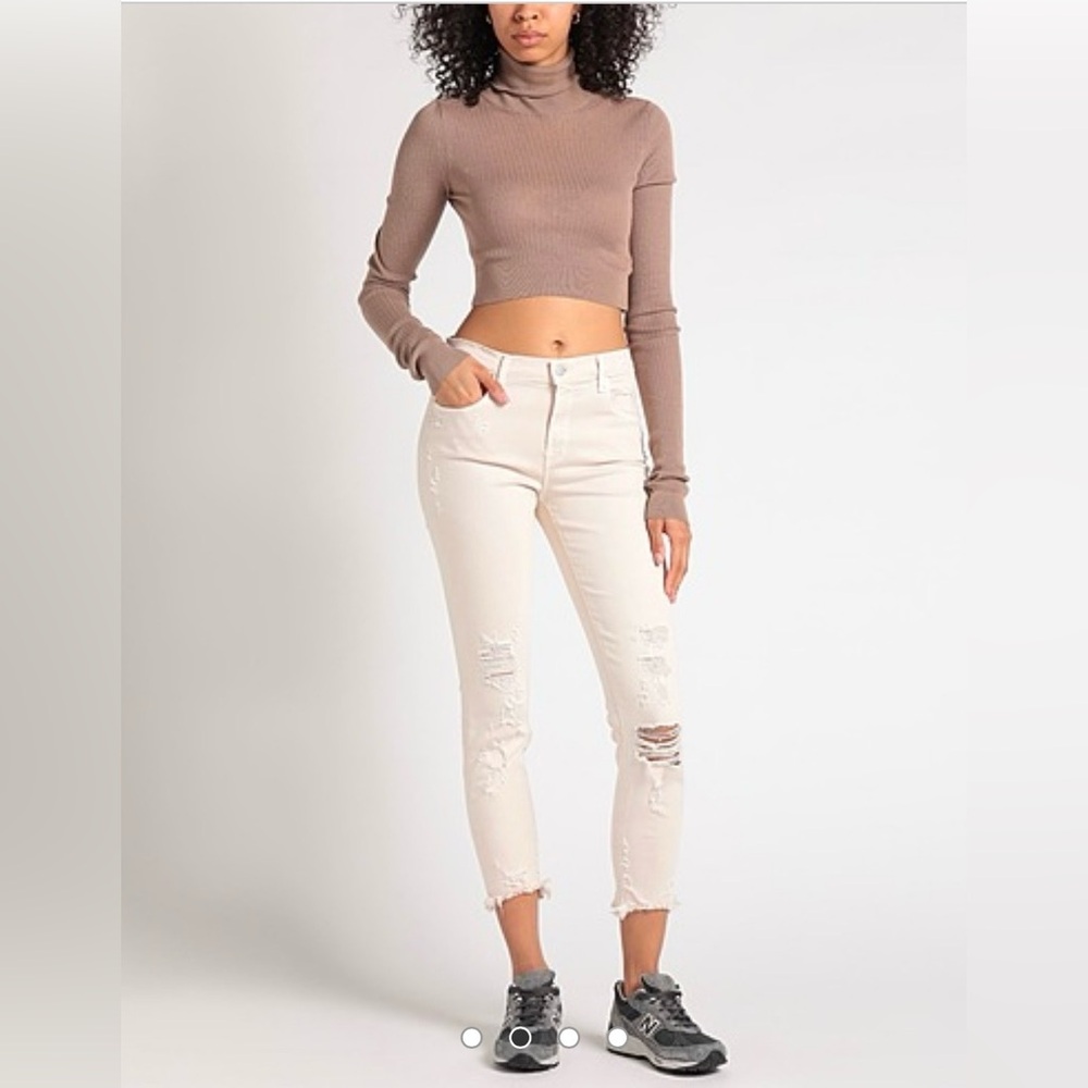 J Brand Cropped Jeans in Demented Orchid Ice